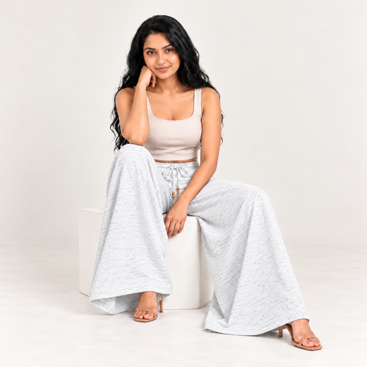 TAWNY DRIFT Rayon Wider-Leg Pants