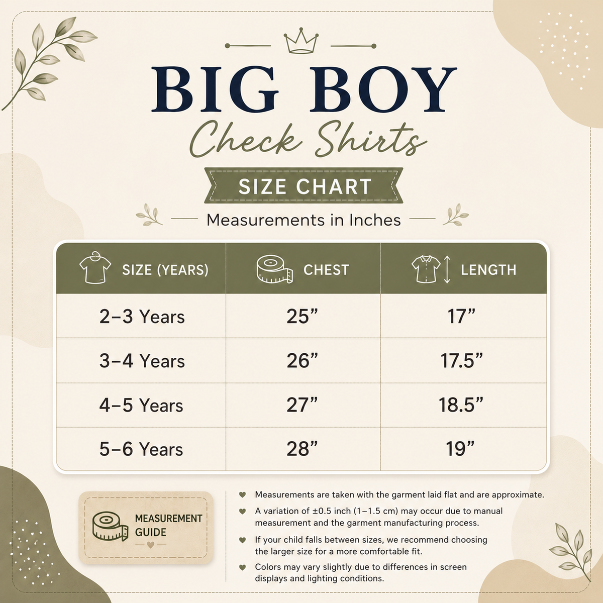 Baby Boy Shirts (checked) 2-6yrs