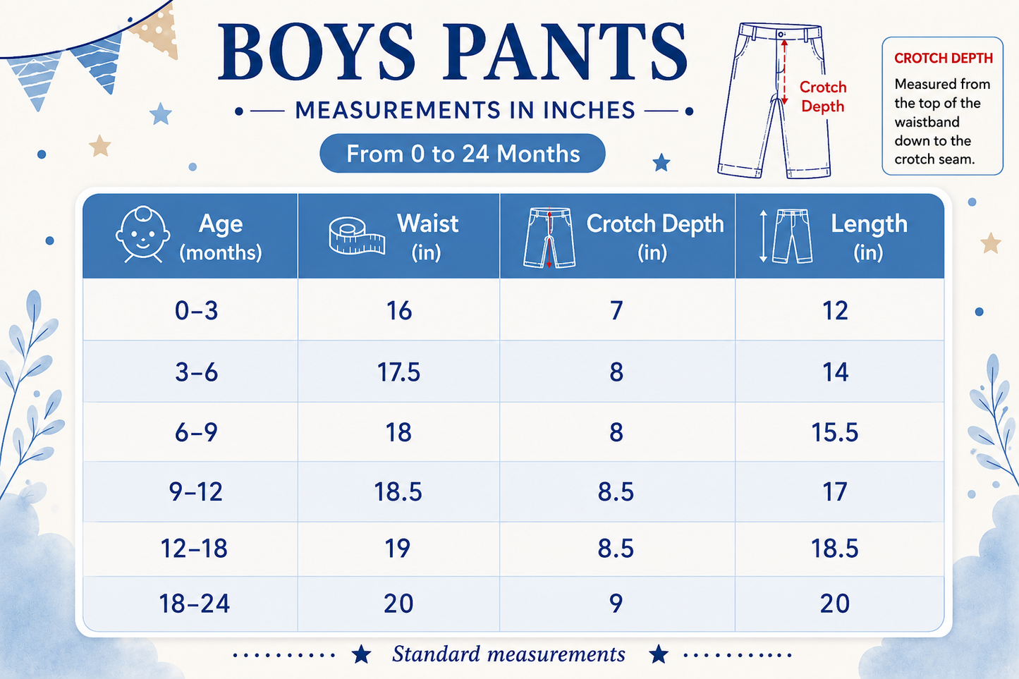Baby boy pants 03-24 months