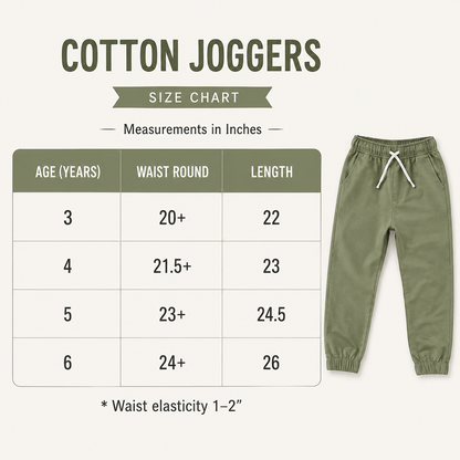 Boys cotton joggers 3-6yrs