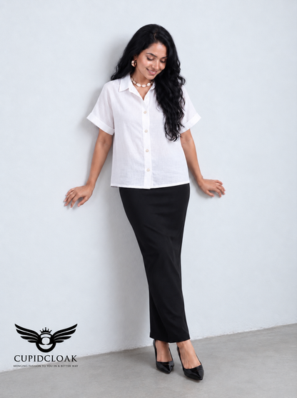 ELARA Soft Cotton Oversized Top / Shirt