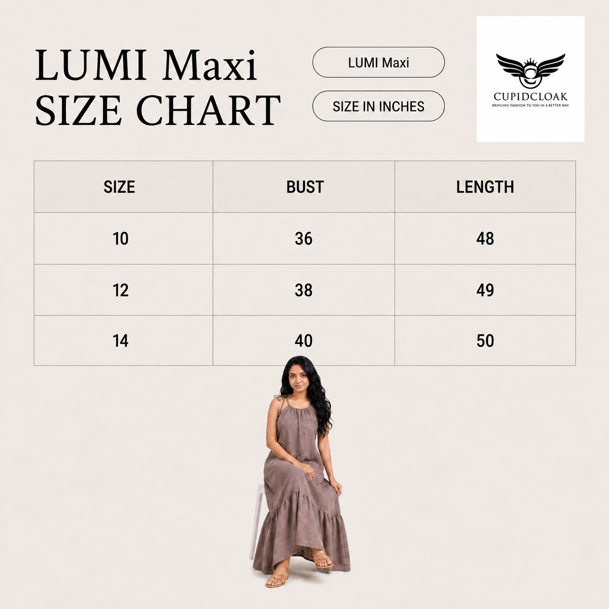LUMI Maxi Dress with draw cord neck