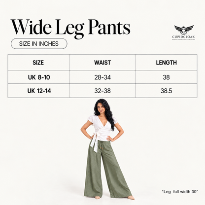 TAWNY DRIFT Rayon Wider-Leg Pants
