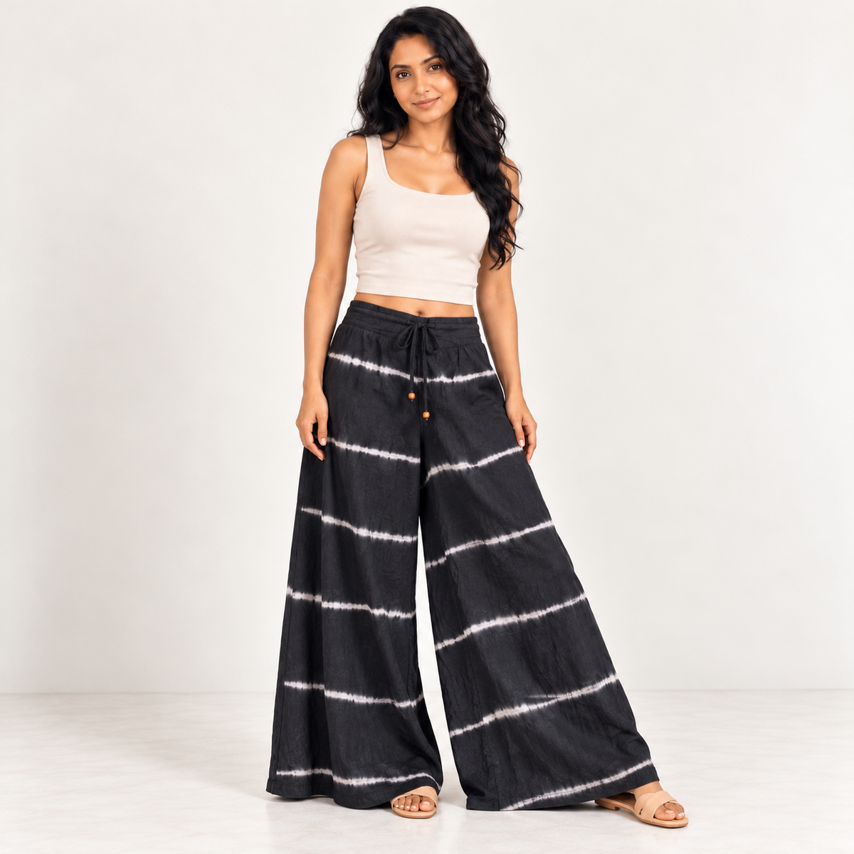 Viscose Wider-Leg Pants