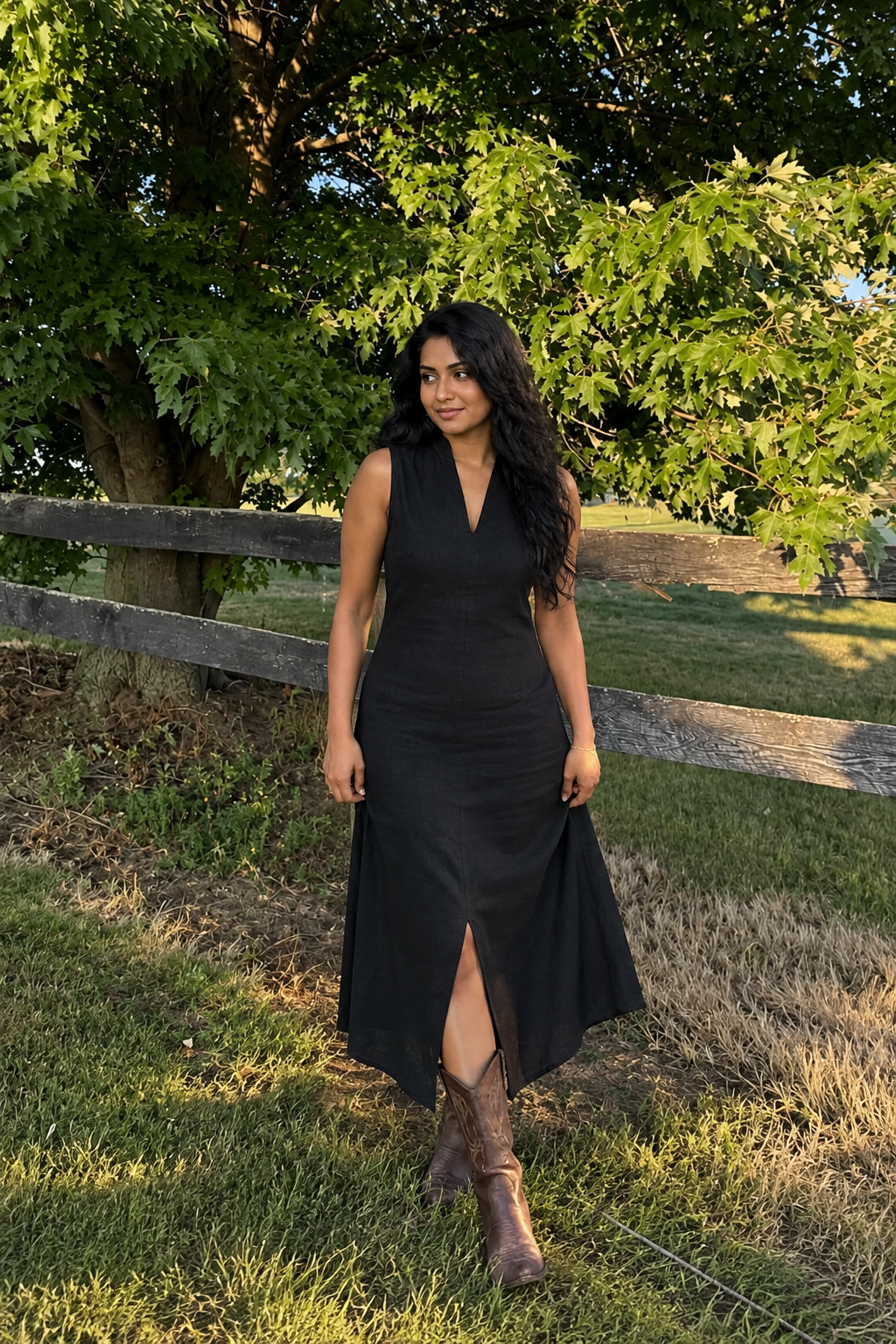 MARIE A-line Long Dress