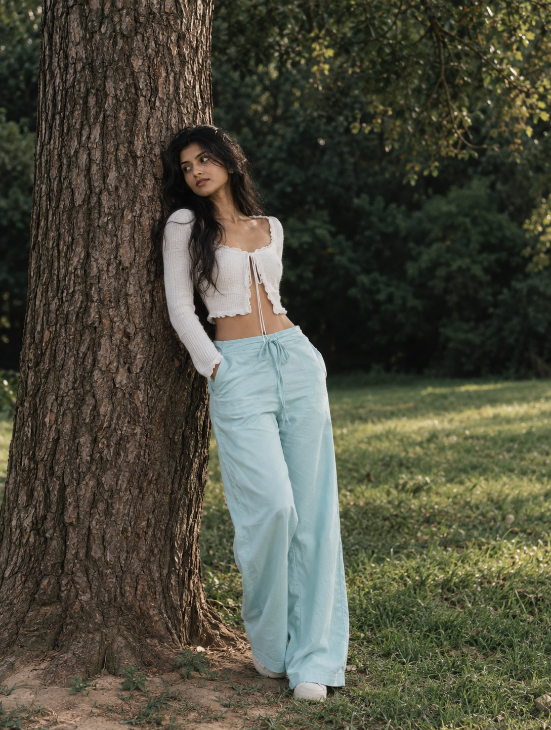 ZEYA Wide Leg Drawstring Pant