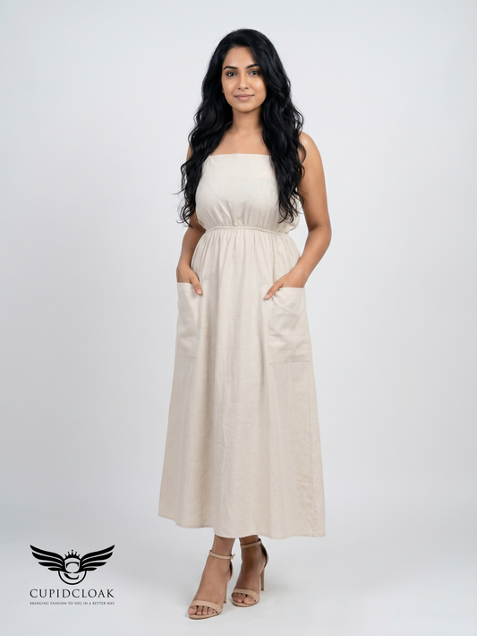 SCRUNCHY Maxi Strap Dress
