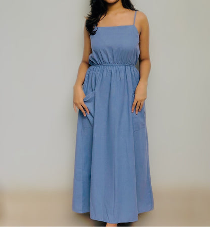 maxi scrunch dress