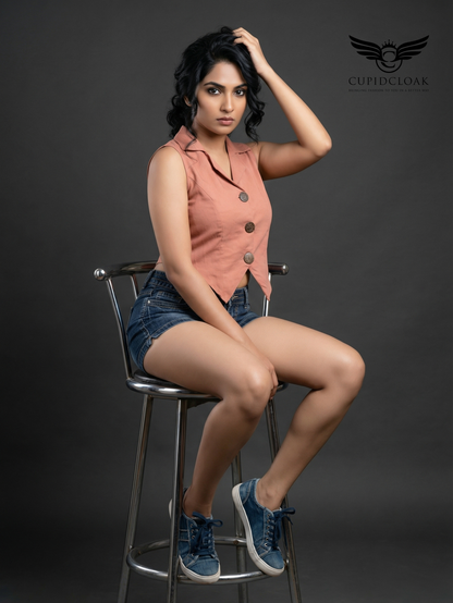 CARLO Collar Crop Top only