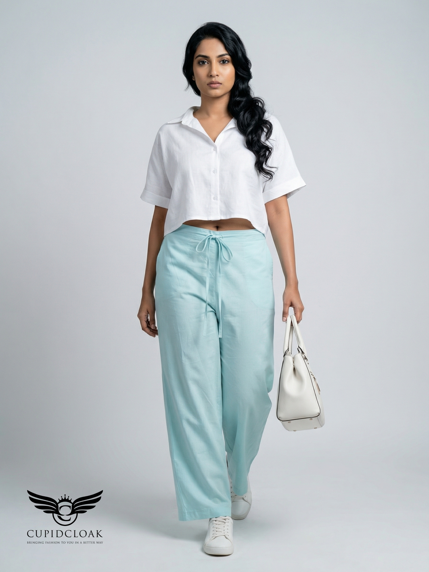 MEGHAN Oversized Crop Shirt