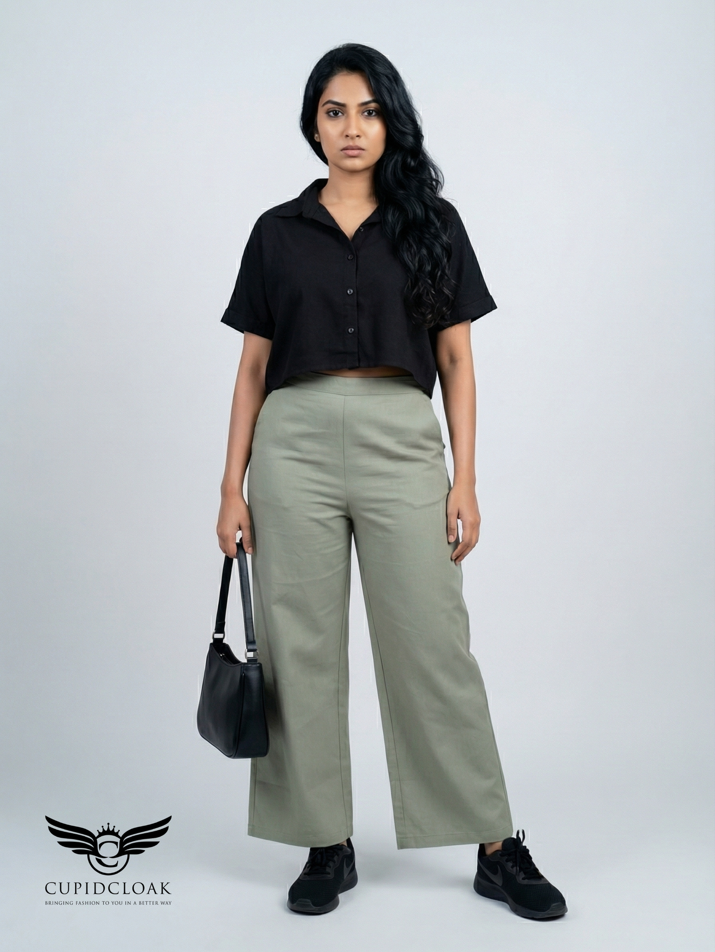 MEGHAN Oversized Crop Shirt